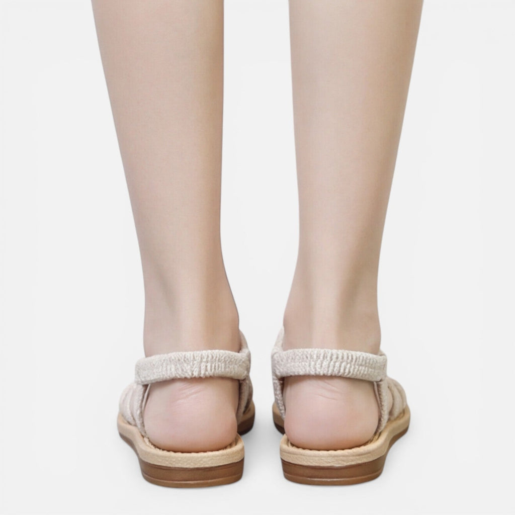 Women's Strappy Open Toe Flat Sandals for Comfortable Walking
