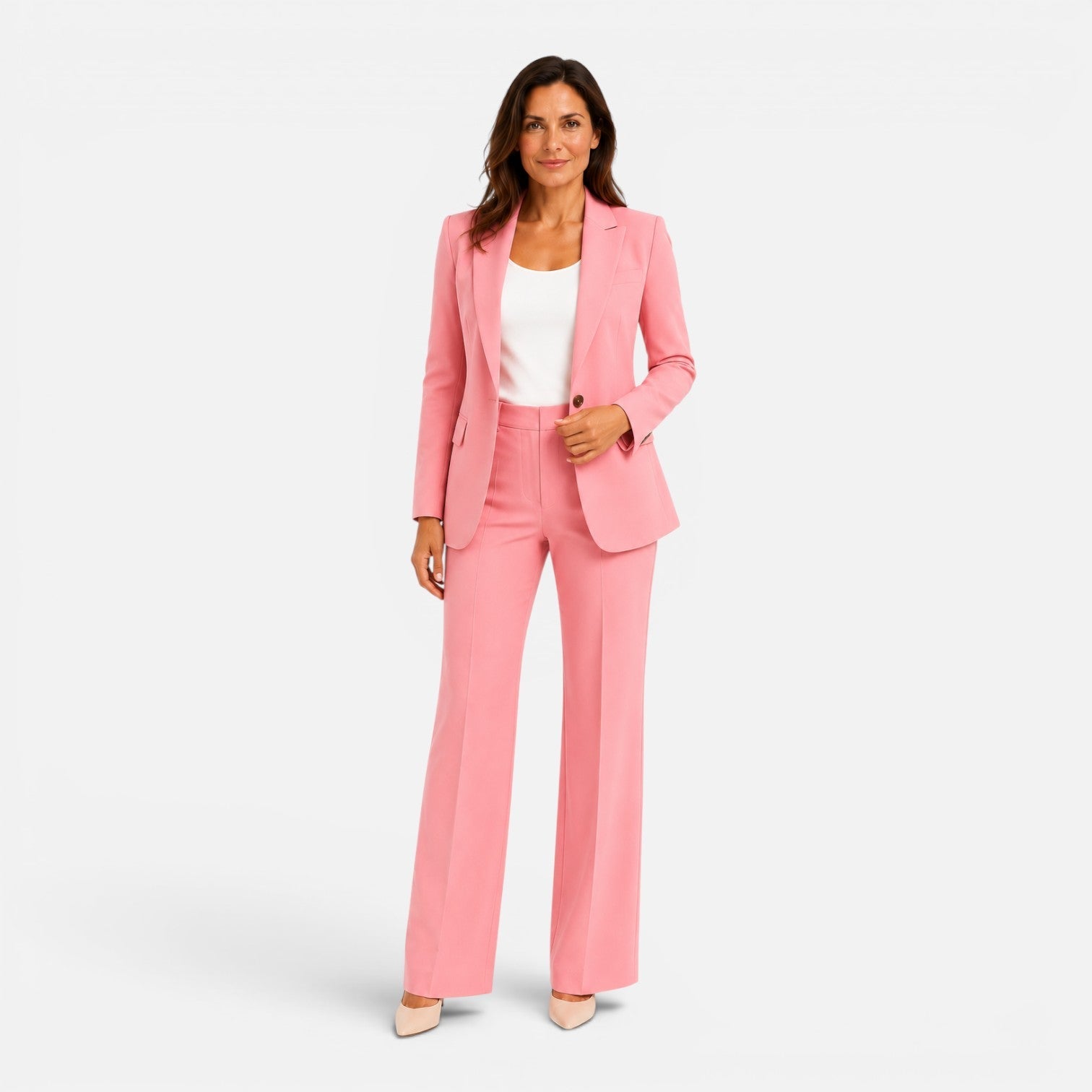 Women's Tailored Blazer and Pants Set | Formal Office Outfit in Classic Fit