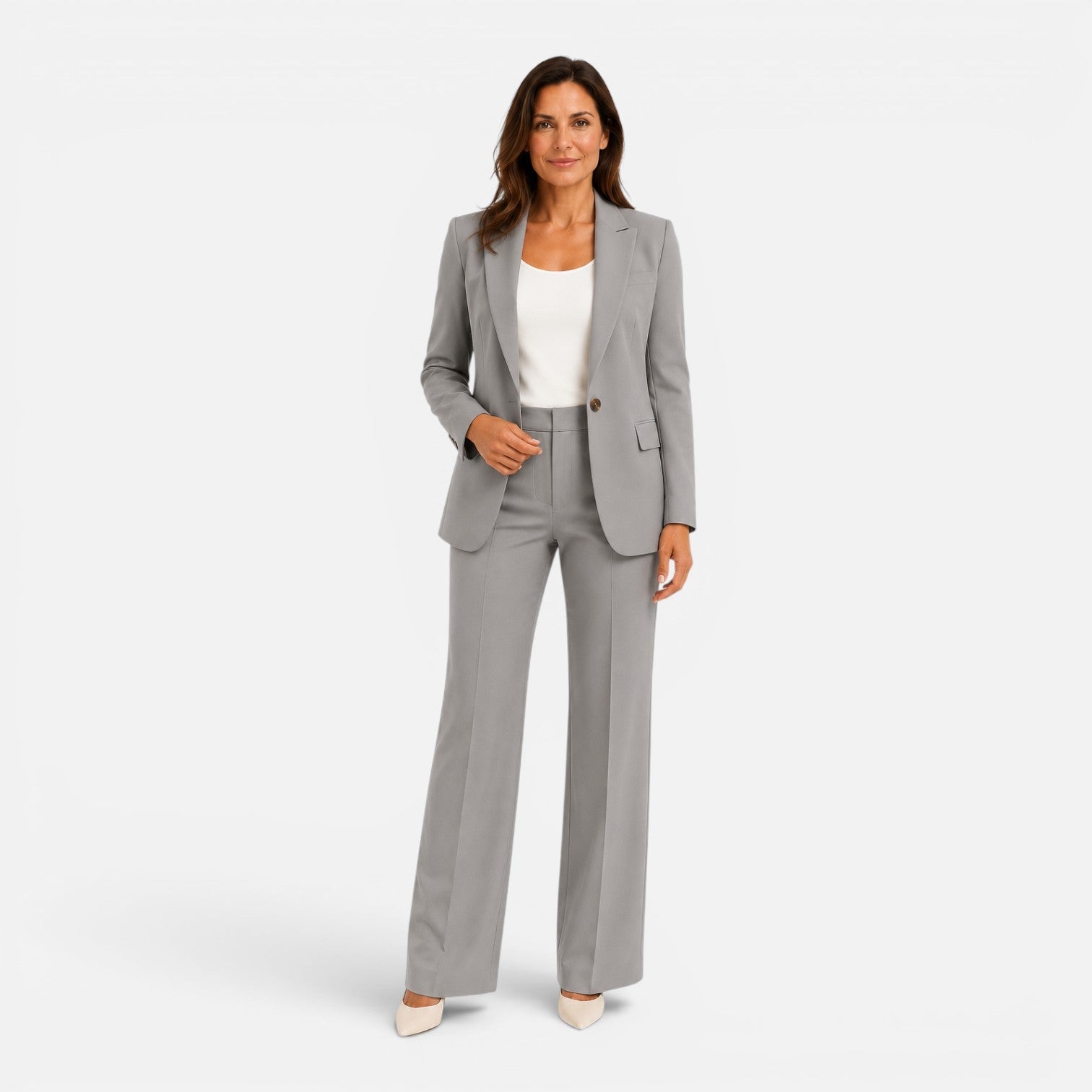 Women's Tailored Blazer and Pants Set | Formal Office Outfit in Classic Fit