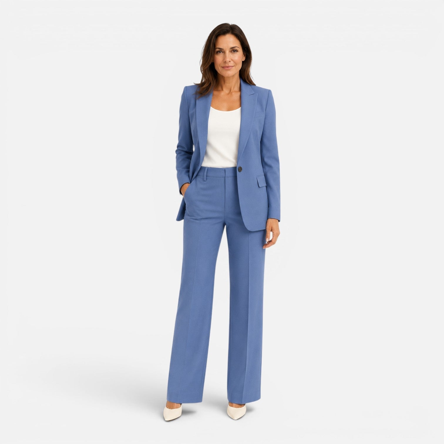 Women's Tailored Blazer and Pants Set | Formal Office Outfit in Classic Fit