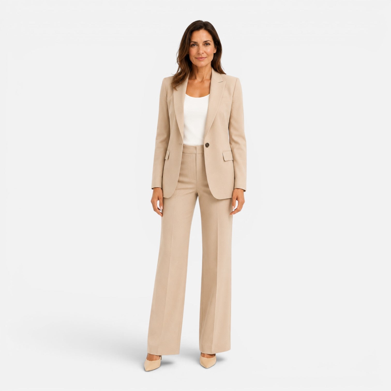 Women's Tailored Blazer and Pants Set | Formal Office Outfit in Classic Fit