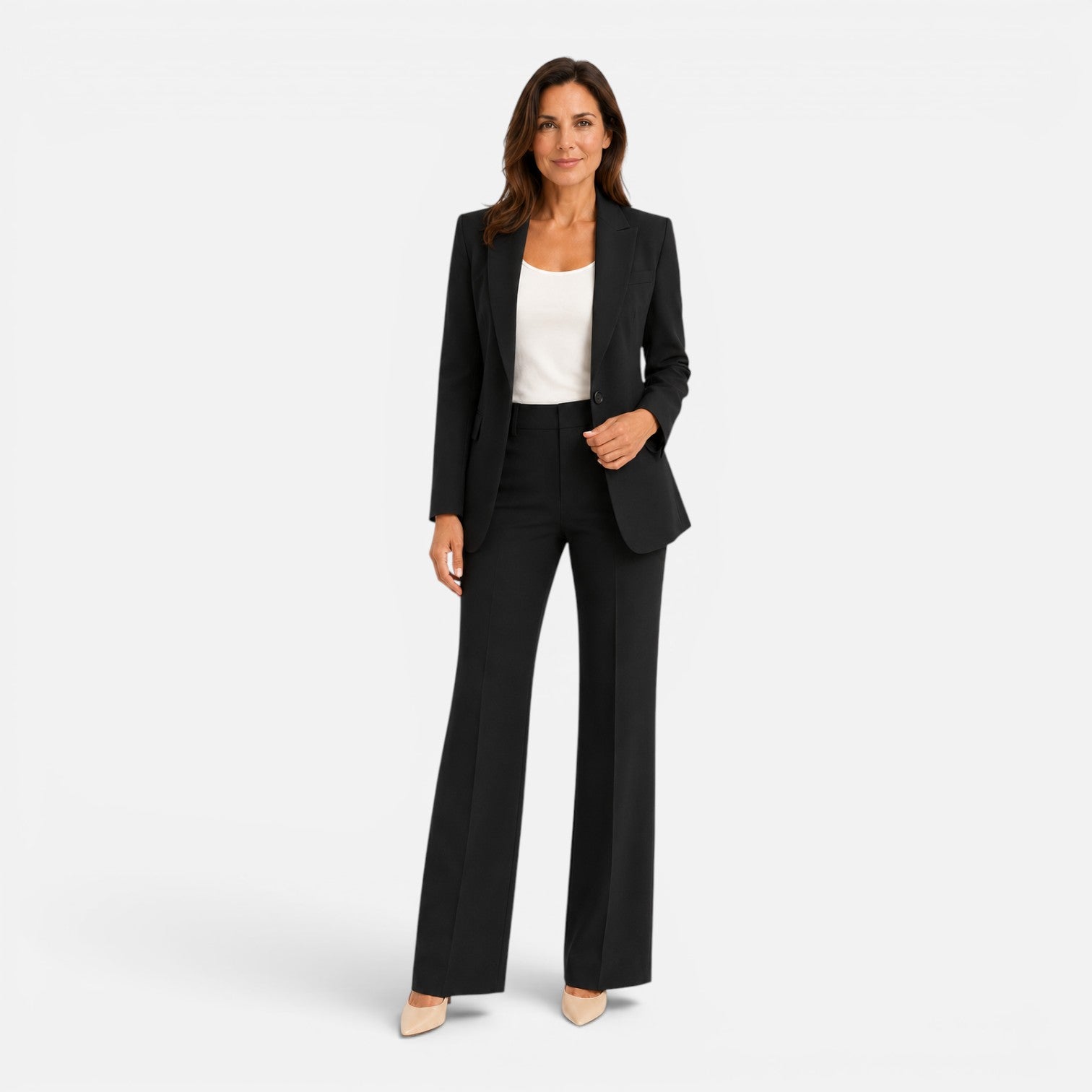 Women's Tailored Blazer and Pants Set | Formal Office Outfit in Classic Fit